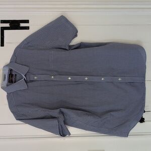 Black Brown 1826 Men's Short Sleeve Egyptian Cotton Shirt Size 18